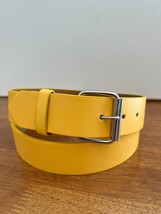 New Men Women Leather Belt Removable Buckle Yellow Color Golf Baseball S... - £5.46 GBP