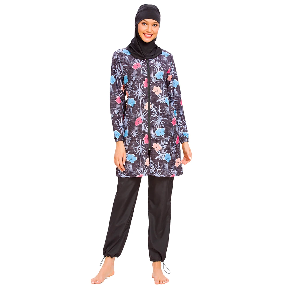 Sporting 2020 Long Sleeve muslim swimsuit plus size swimwear women muslim swimwe - £70.72 GBP