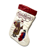 Vintage Roman Inc Raime Santa Girl Christmas Stocking Patches Embroidere... - $15.62