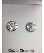 NEW Danecraft Earrings SET Cross Cut Out Cubic Zirconium - $32.16 CAD