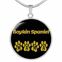 Boykin Spaniel Mama Circle Necklace Stainless Steel or 18k Gold 18-22&quot; Dog Owner - £35.57 GBP