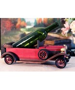 Hand Made Wood Retro Style Pink Cabriolet Convertible Car Wine Holder Fi... - €49,09 EUR