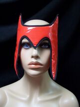 Red Heroine Headpiece Mask Fantasy Hero Superhero Scarlet Witch Wanda Ma... - $13.80 CAD