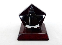 Silver Plated Brass Star ~ Achievement Award on Piano Finish Base, #MS672 - £7.79 GBP
