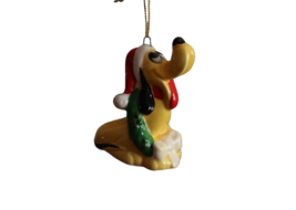 Walt Disney Productions Pluto Christmas Figure Ornament Porcelain 2.5&quot; J... - £7.81 GBP