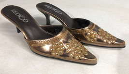 Redico Bronze Bedazzled Size 6.0 Womens Pumps Heels Shoes - $17.07