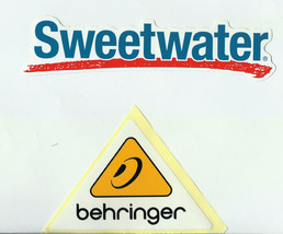 2 Adhesive STICKERS Music Gear Sticker SWEETWATER and BEHRINGER - £15.59 GBP