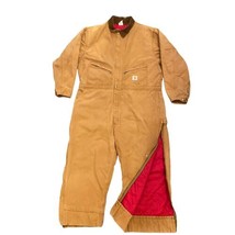 Carhartt 996QZ Mens Coveralls 52R 3XL Duck Brown Insulated VTG Workwear USA READ - £43.44 GBP