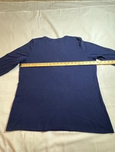 Kim Rogers T-Shirt Women's Large Blue Perfectly Soft Solid Crew Neck Long Sleeve image 9