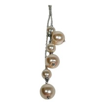 Imitation Pearl Earrings Pierced Light Pink Silver Tone Chain Dangle 3&quot; ... - £11.19 GBP