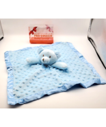 Pro Goleem Lovey Teddy Bear Baby Security Blanket Satin Back Blue NIP Un... - £10.68 GBP