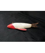 OLD Carved Painted Ice Fishing Fish Decoy Primitive - Wood, Tin, Melted ... - $1,836.86 MXN