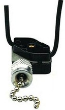 PULL CHAIN 2 way SWITCH Nickel silver Lamp Light Appliance LEVITON 10097... - $16.31