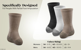 Dr. Comfort Transmet Crew Socks for Partial Foot Amputation -Unisex Sold... - $18.00