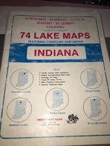 74 lake maps indiana book 2 Bright Spot maps - $151.05