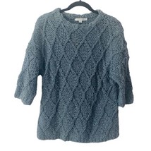 Boden Blue Chunky Knit Pullover Sweater Womens Size Medium Thick Knit - $24.02