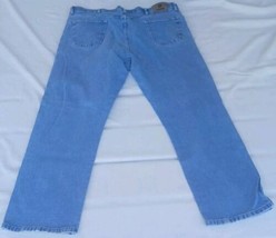Wrangler Men&#39;s Light Wash Regular Fit Denim Blue Jeans Tag 42 x 30 (41x29) - £10.89 GBP