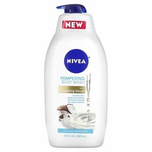 New Nivea Pampering Body Wash Coconut &amp; Almond Milk (30 fl oz) - £11.07 GBP