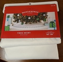 White Wondershop Christmas Tree Skirt 48 In Diameters New - $14.01