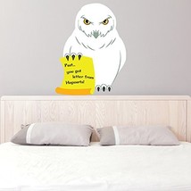 ( 42&#39;&#39; x 55&#39;&#39; ) Vinyl Wall Decal Owl with Letter / Harry Potter Owl Sticker / Ha - £50.34 GBP