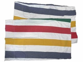 West Point Stevens Heavyweight Flannel Cotton Striped STANDARD Pillow Cases - £12.02 GBP