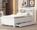Merax Twin Size Platform Bed with Storage Headboard, USB, Wood Bedframe ... - $741.99