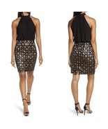 VINCE CAMUTO Sequin Detail Halter Neck Cocktail Dress, Black, Size 4, NWT - $139.00