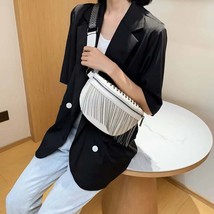 PU Leather Tel Rivet Crossbody Bags for Women 2020 Designer Chest Messenger Bag  - £145.47 GBP