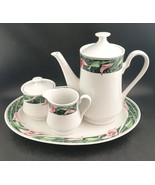 Gibson Design &#39;Trumps&#39; Tea Set: Teapot, Platter, Creamer And Sugar, Mint... - $81.36 CAD