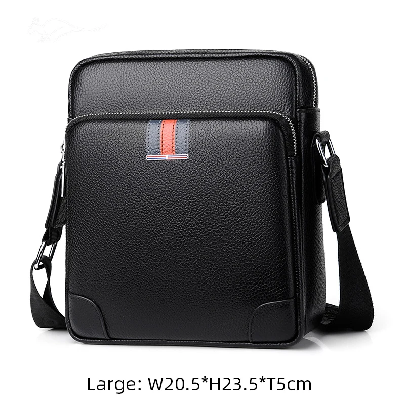 Famous Brand Small Men&#39;s Bag Genuine Leather Men Shoulder Bag Messenger Bag Fash - £123.53 GBP