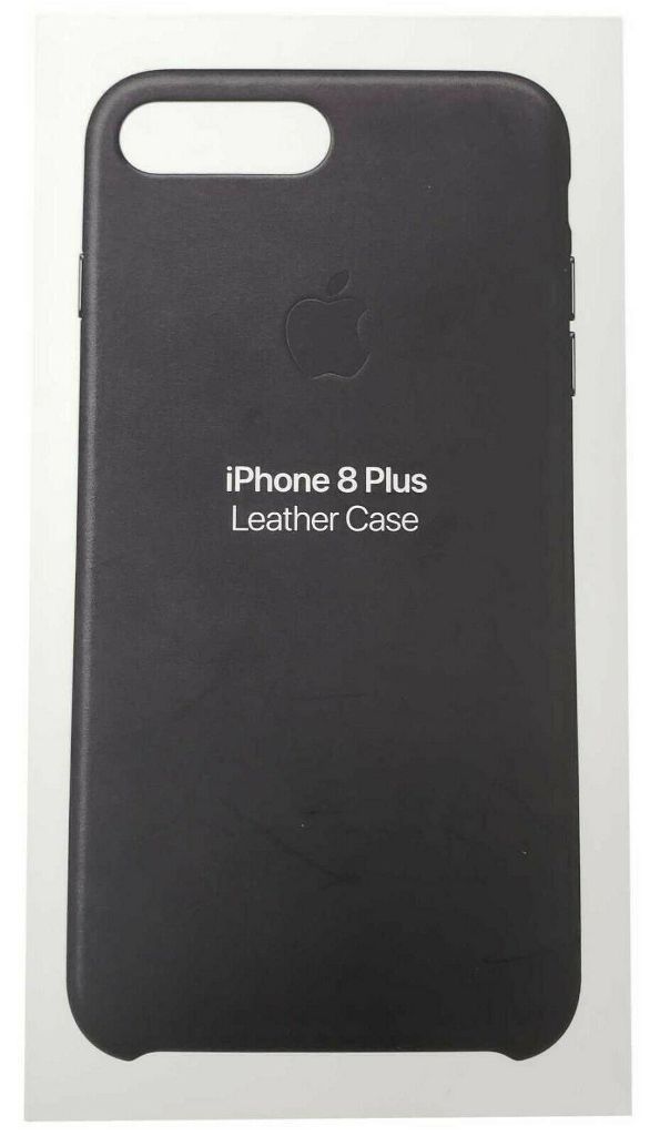 Primary image for New OEM Genuine Apple Leather Case (  iPhone 8 Plus  &  iPhone 7 Plus ) Black Au