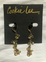 Cookie Lee Dangle Yellow Crystal Earrings  NWT - $9.00