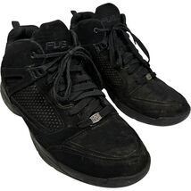 fubu men&#39;s black suede leather lace-up athletic shoes size 12 - $17.07