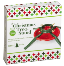 Christmas Tree Stand For Trees Up To 8&#39; ft Welded-Steel Red/Green OASIS ... - $28.70