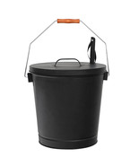 5 Gallon Black Ash Bucket With Lid And Shovel For Fireplaces Fire Pits S... - £50.31 GBP