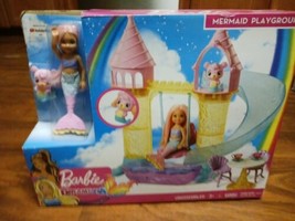 New Barbie Dreamtopia Chelsea Mermaid Doll, Merbear Fig and Playground Playset - £23.35 GBP
