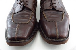 Johnston And Murphy Derby Oxfords Brown Leather Men Shoes Size 10.5 Medium - $39.19