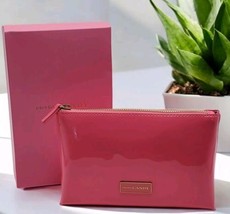 Prada Candy Pink Glossy Pouch Makeup Bag Pouch Evening Zipper Clutch   - £23.50 GBP