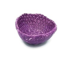 Purple Ring Holder Dish Handmade Ceramic Engagement Pottery Bowl Texture... - £56.13 GBP
