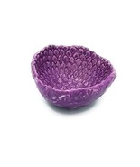 Purple Ring Holder Dish Handmade Ceramic Engagement Pottery Bowl Texture... - £56.52 GBP