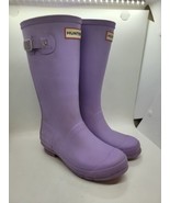 Girls tall Hunter boots Purple size US 3 - £18.67 GBP