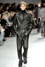 Stylish 100%Original Lambskin Casual  Soft Men Party Black Jumpsuit Leat... - £165.49 GBP+