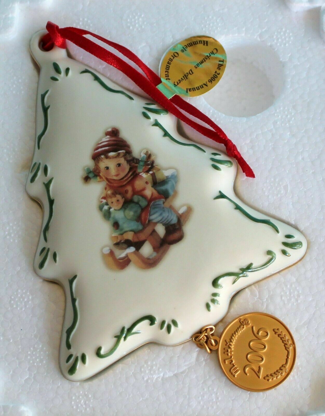 MIB~ M.J. Hummel & Danbury Mint “2006 Christmas Delivery” Porcelain Ornament - $16.14