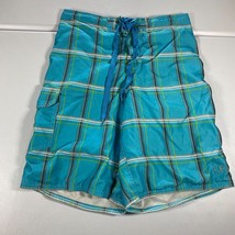 OP Shorts Mens Medium 32 - 34 Blue Board Swim Suit Trunks Pocket Ocean P... - $22.75