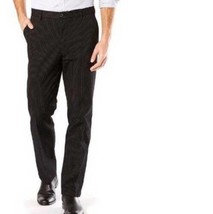 Mens Dress Pants Dockers D2 Black Checked Straight Flat Stretch Signature- 40x32 - £29.28 GBP