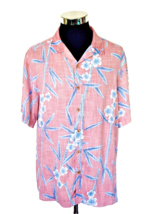Caribbean Island Casual Shirt Men&#39;s Size Large Aloha Tropical Hawaiian Colors SS - £15.81 GBP