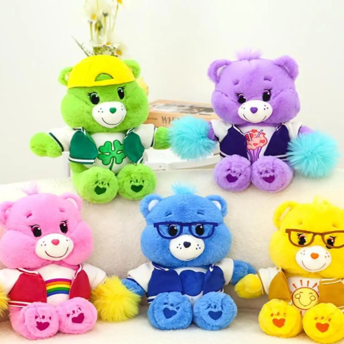 Original College Series Care Bears Plush Kawaii Rainbow Bear Plush Toys ... - $74.90