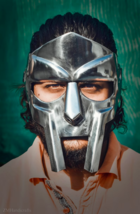 Medieval MF DOOM Mask Mad Villain Face Armor 18G Steel LARP Cosplay Face Armor - £38.34 GBP