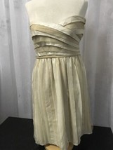 Diane Von Furstenberg Women&#39;s Dress Beige Fully Lined Strapless Size 4 - £38.83 GBP