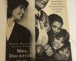Mrs Doubtfire Vintage Tv Guide Print Ad Robin Williams Sally Field TPA24 - £4.66 GBP